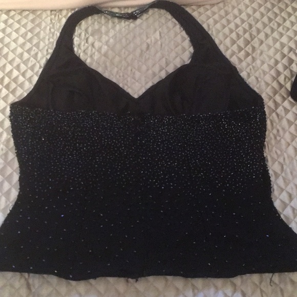 Black beaded halter top - Picture 6 of 6